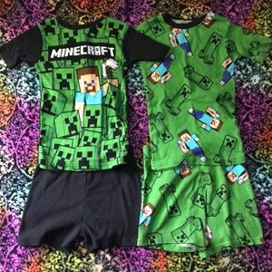 2 pr Minecraft pajamas